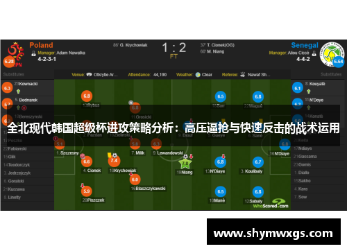 全北现代韩国超级杯进攻策略分析：高压逼抢与快速反击的战术运用