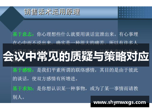 会议中常见的质疑与策略对应